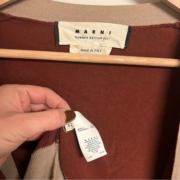 Marni Rust and Beige Cardigan - Picture 4 of 4